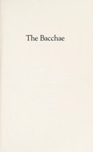 The Bacchae cover