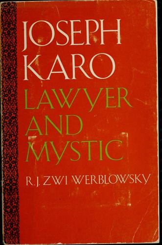 Joseph Karo: Lawyer and Mystic cover