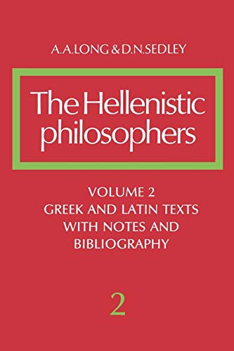 The Hellenistic Philosophers: Volume 2 cover