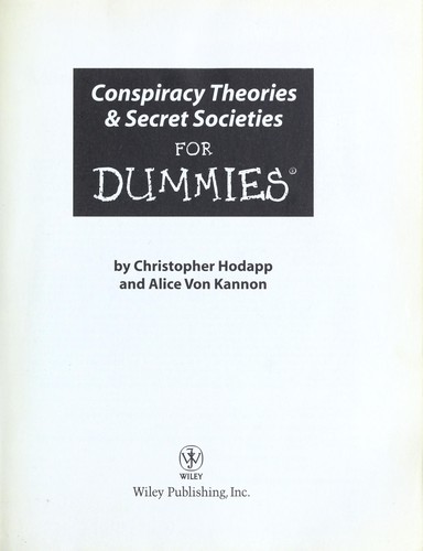 Conspiracy Theories and Secret Societies For Dummies cover