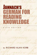 Jannach’s German for Reading Knowledge cover